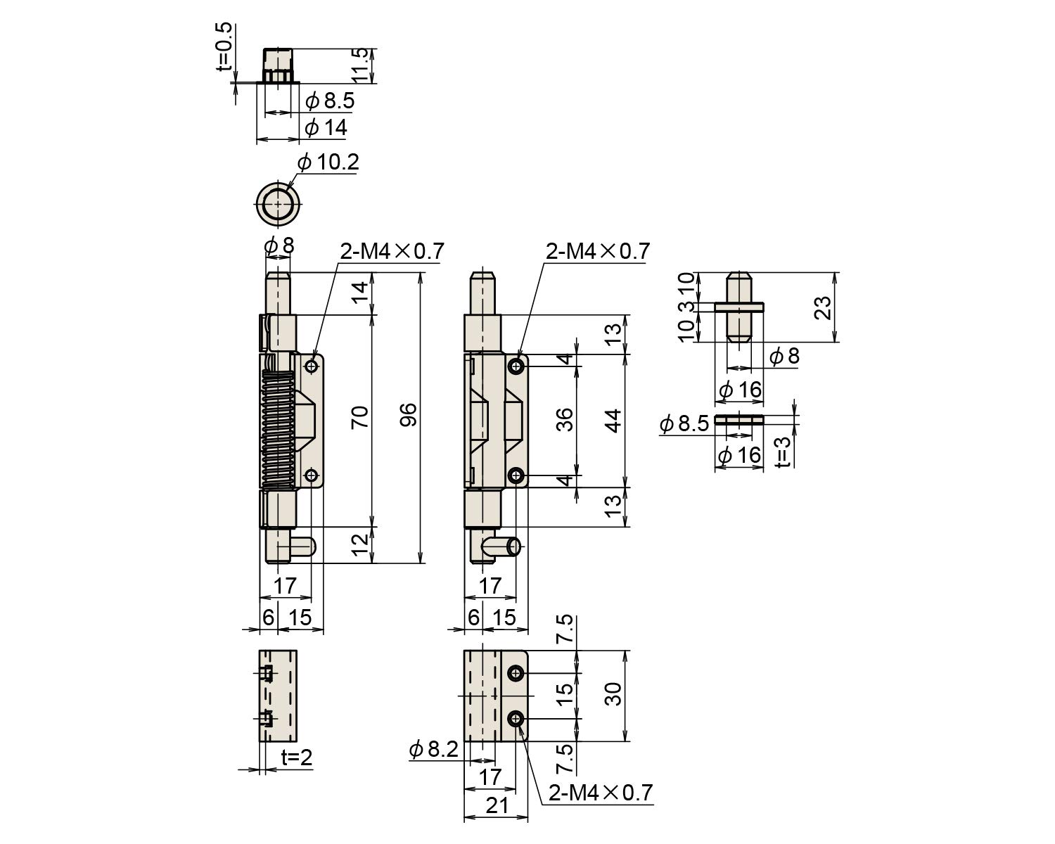 Amazon | ジョー・プリンス竹下 点検口用ピボットヒンジ(ビス